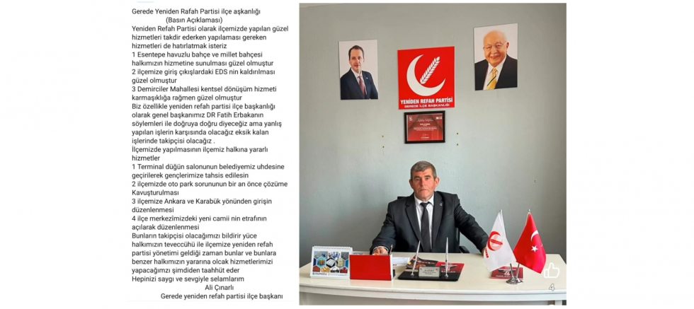 Ali Çınarlı: Gerede İçin Hizmetleri Destekler Eksiklerin Takipçisi Oluruz - GÜNDEM - İnternetin Ajansı