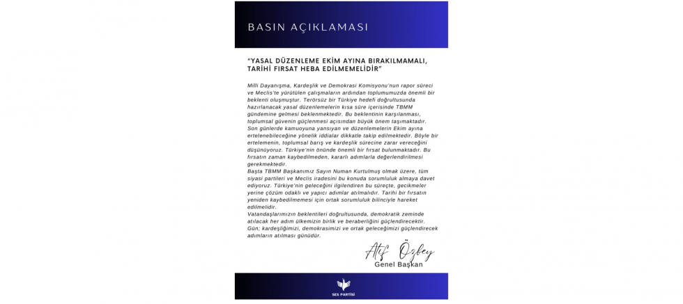 Atıf Özbey: Terörsüz Türkiye İçin Tarihi Fırsat Ertelenmemelidir - GÜNDEM - İnternetin Ajansı