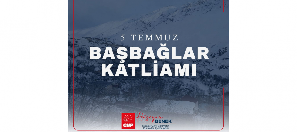 CHP Pursaklar İlçe Başkanı Hüseyin Benek: 
