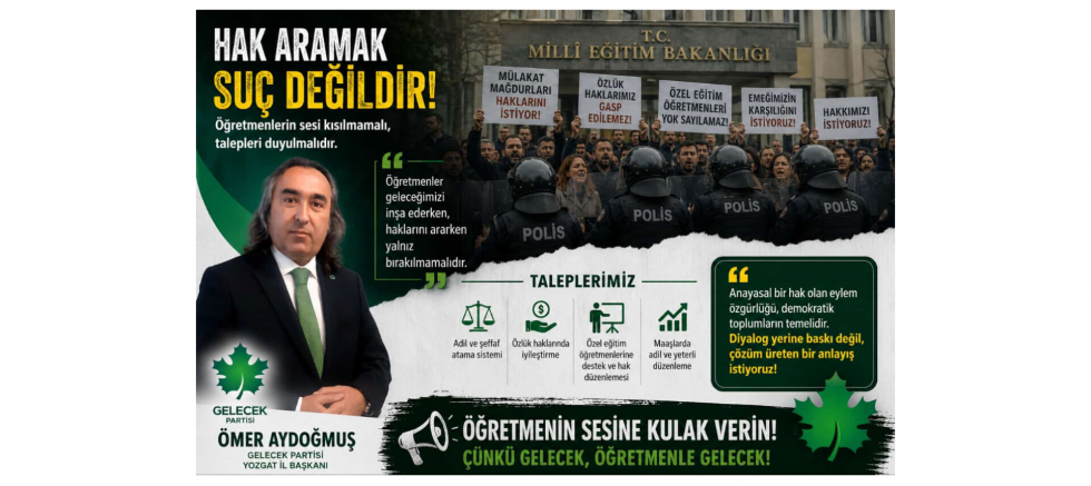ÖĞRETMENLERİN SESİNE KULAK VERİN, GÖZALTILARLA ADALET SAĞLANMAZ - GÜNDEM - İnternetin Ajansı