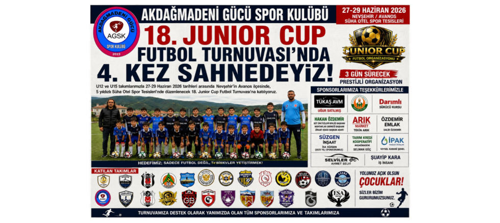 Ömer Aydoğmuş: Akdağmadeni Gücü Spor Kulübü Junior Cup’ta İlçemizi Ve Yozgat’ı Temsil Edecek - GÜNDEM - İnternetin Ajansı